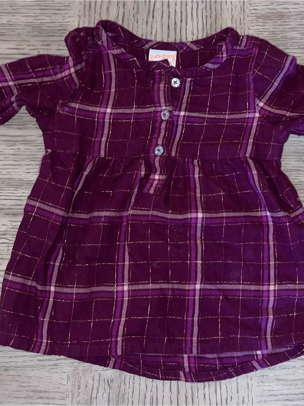 Toddler Girl Flannel Plaid Shirt Lot jumping beans & carter's 18-24M (2 Pieces) - Picture 2 of 7